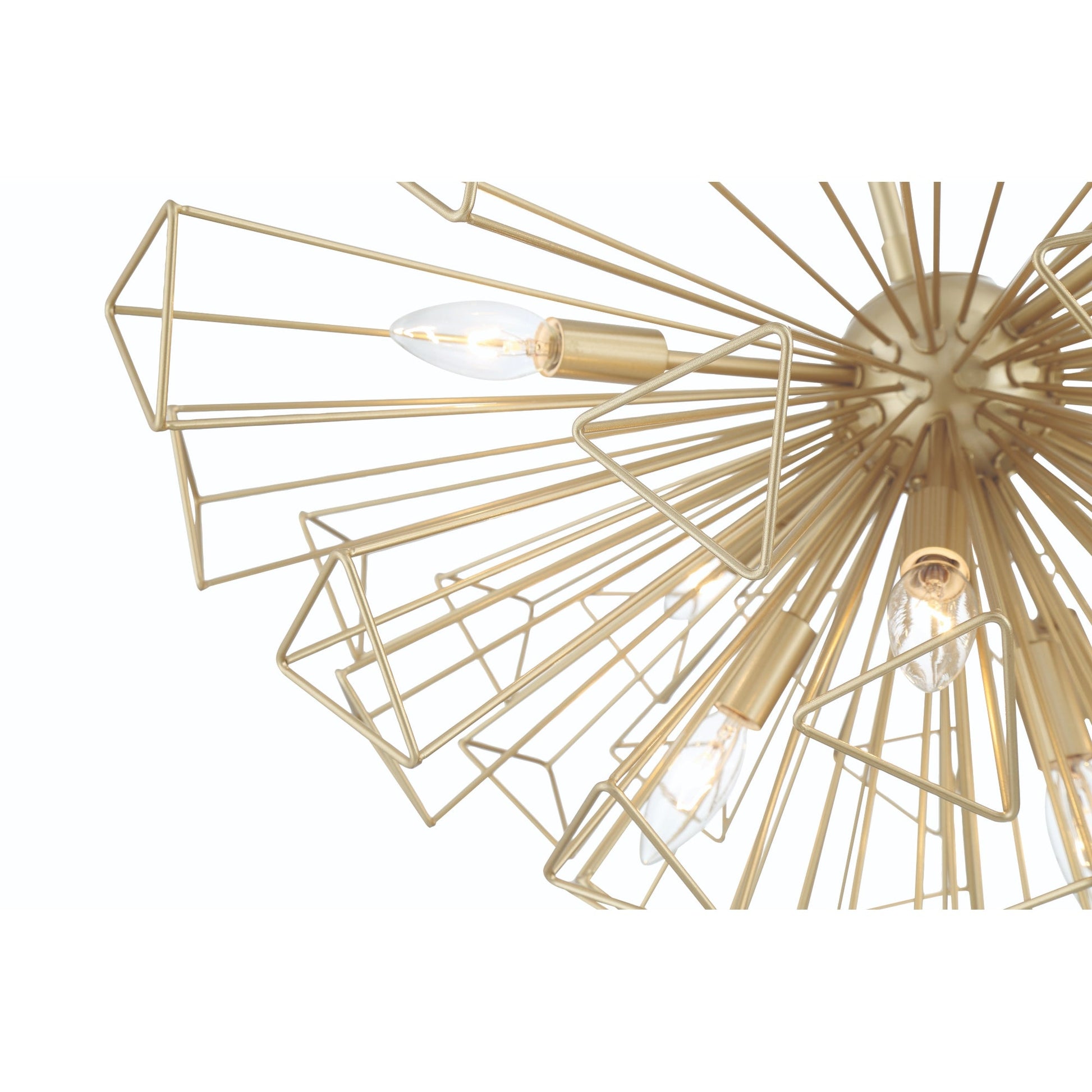 Eurofase Lighting Dendelio 30" 9-Light Incandescent Round Matte Gold Chandelier