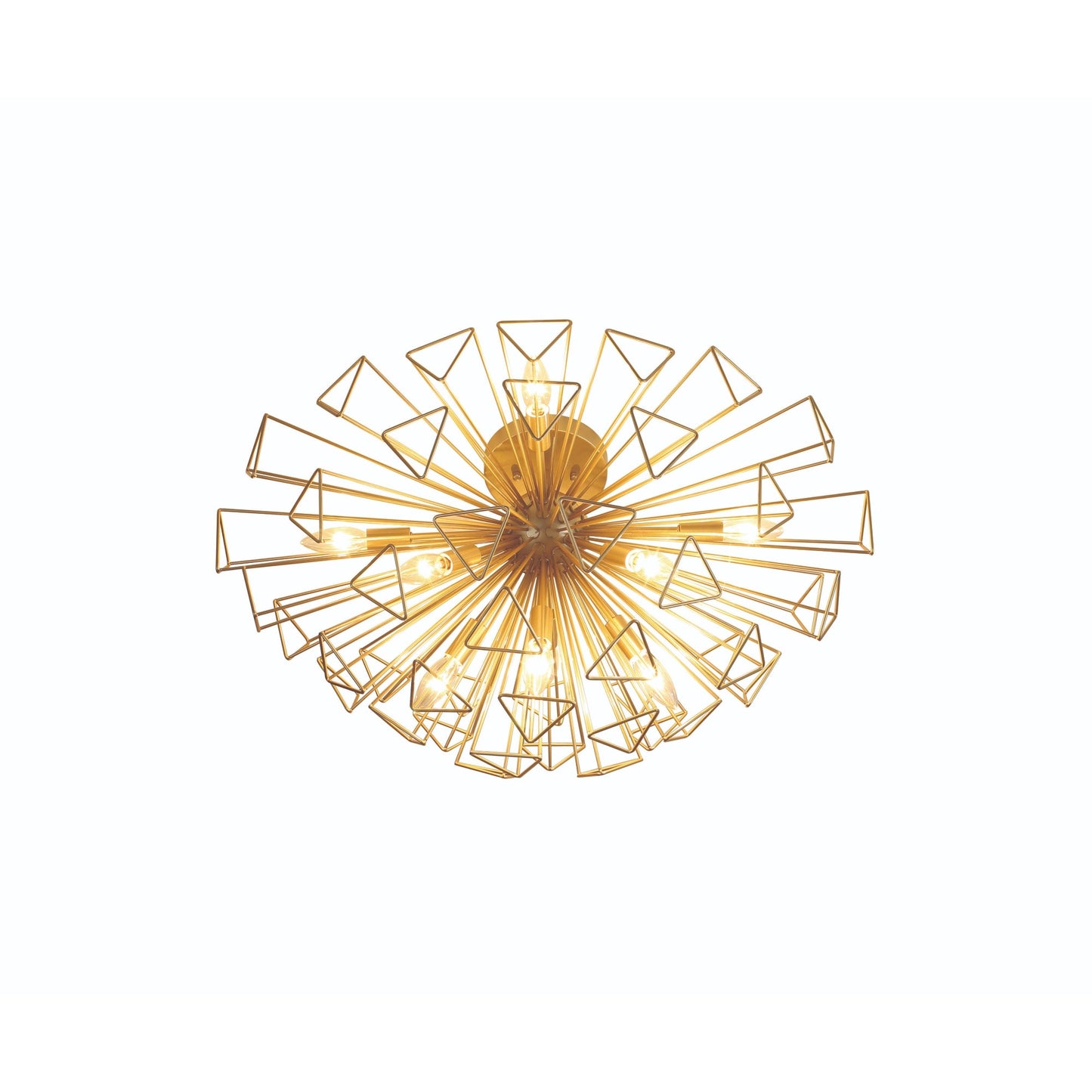 Eurofase Lighting Dendelio 30" 9-Light Incandescent Round Matte Gold Chandelier