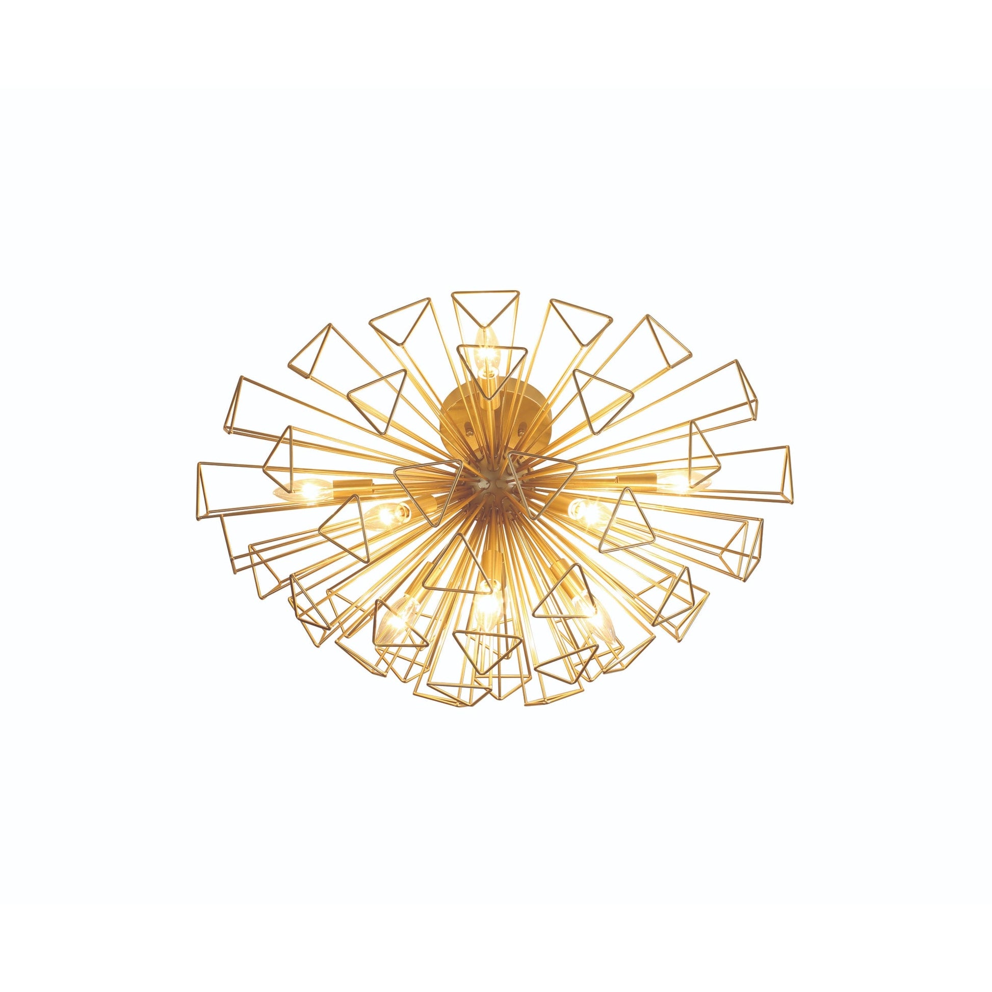 Eurofase Lighting Dendelio 30" 9-Light Incandescent Round Matte Gold Chandelier