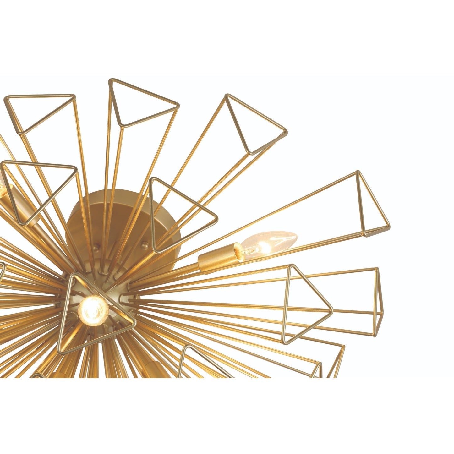 Eurofase Lighting Dendelio 30" 9-Light Incandescent Round Matte Gold Chandelier