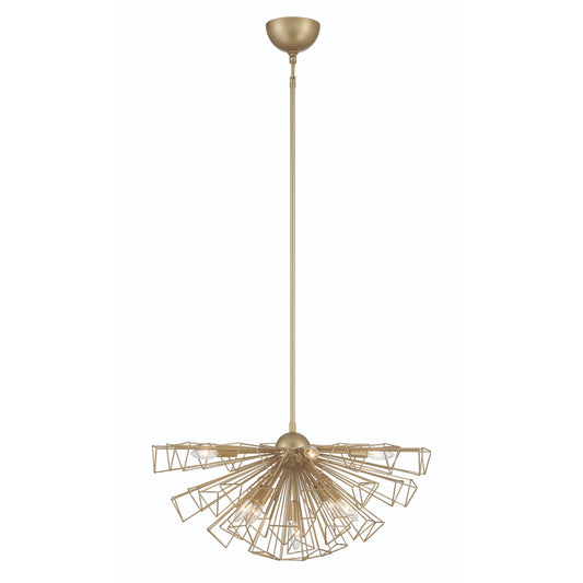 Eurofase Lighting Dendelio 30" 9-Light Incandescent Round Matte Gold Chandelier