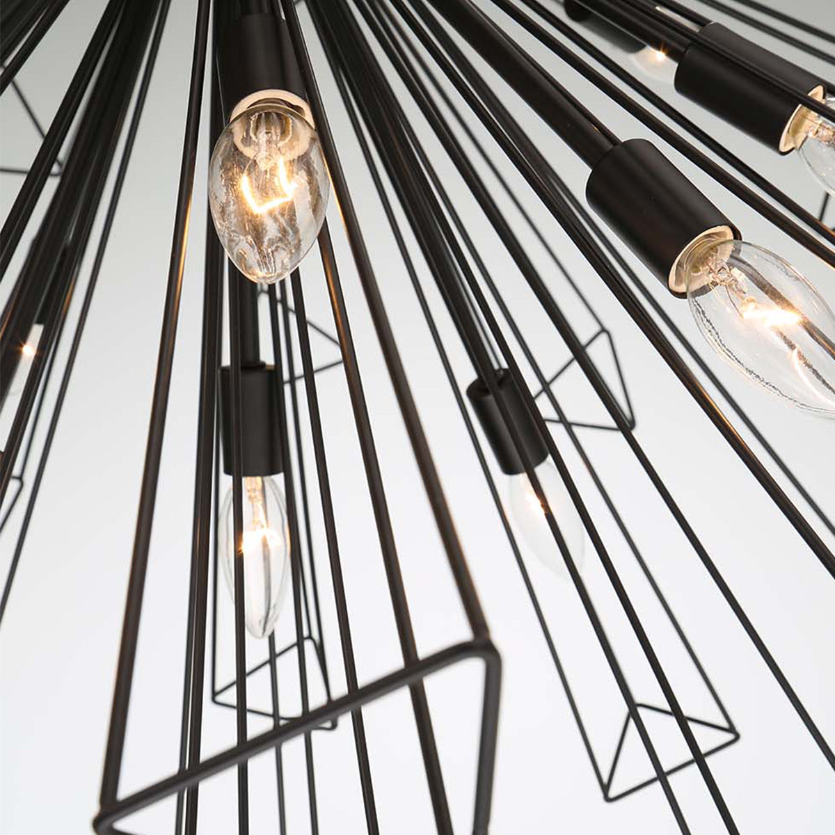 Eurofase Lighting Dendelio 41" 29-Light Incandescent Round Black Chandelier