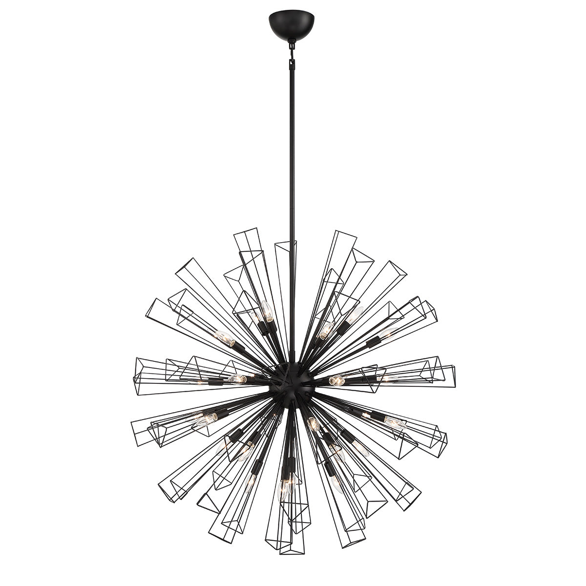 Eurofase Lighting Dendelio 41" 29-Light Incandescent Round Black Chandelier