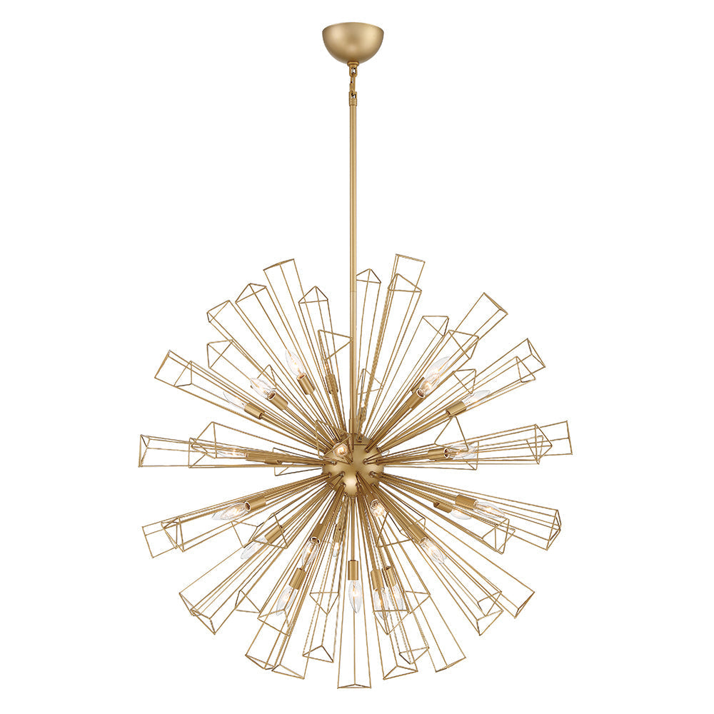 Eurofase Lighting Dendelio 41" 29-Light Incandescent Round Gold Chandelier