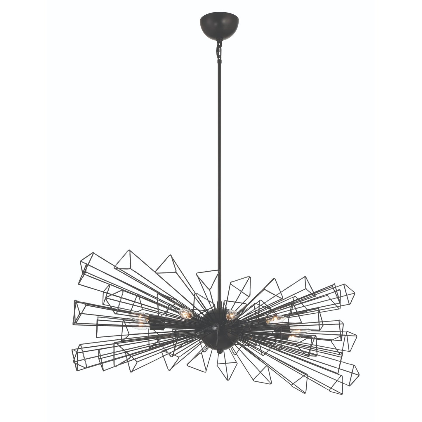 Eurofase Lighting Dendelio 45" 10-Light Incandescent Round Matte Black Chandelier