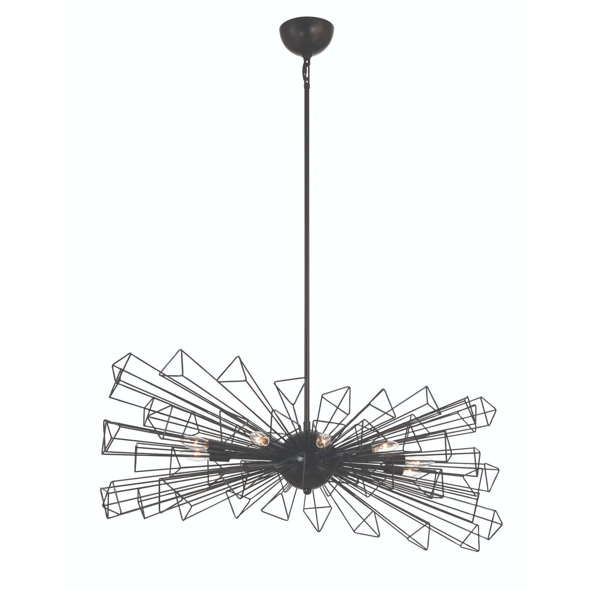 Eurofase Lighting Dendelio 45" 10-Light Incandescent Round Matte Black Chandelier