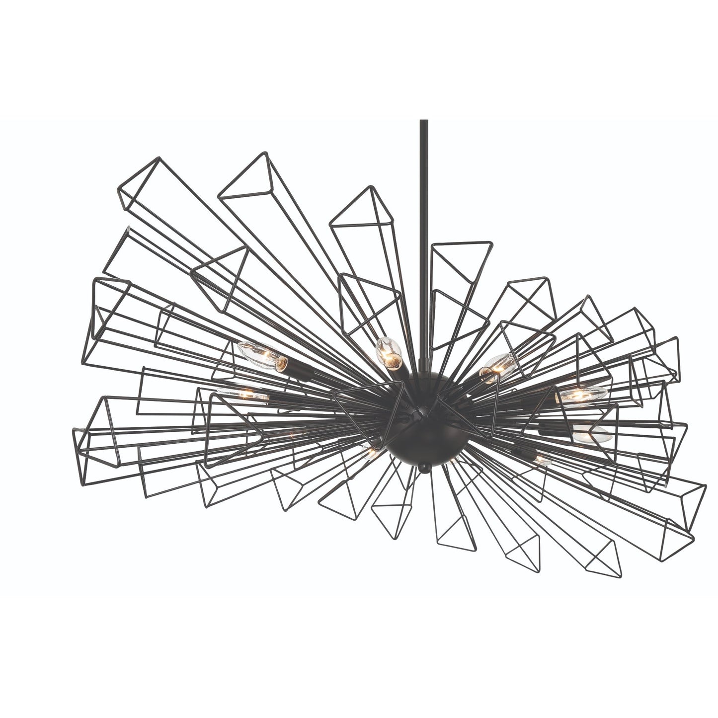 Eurofase Lighting Dendelio 45" 10-Light Incandescent Round Matte Black Chandelier