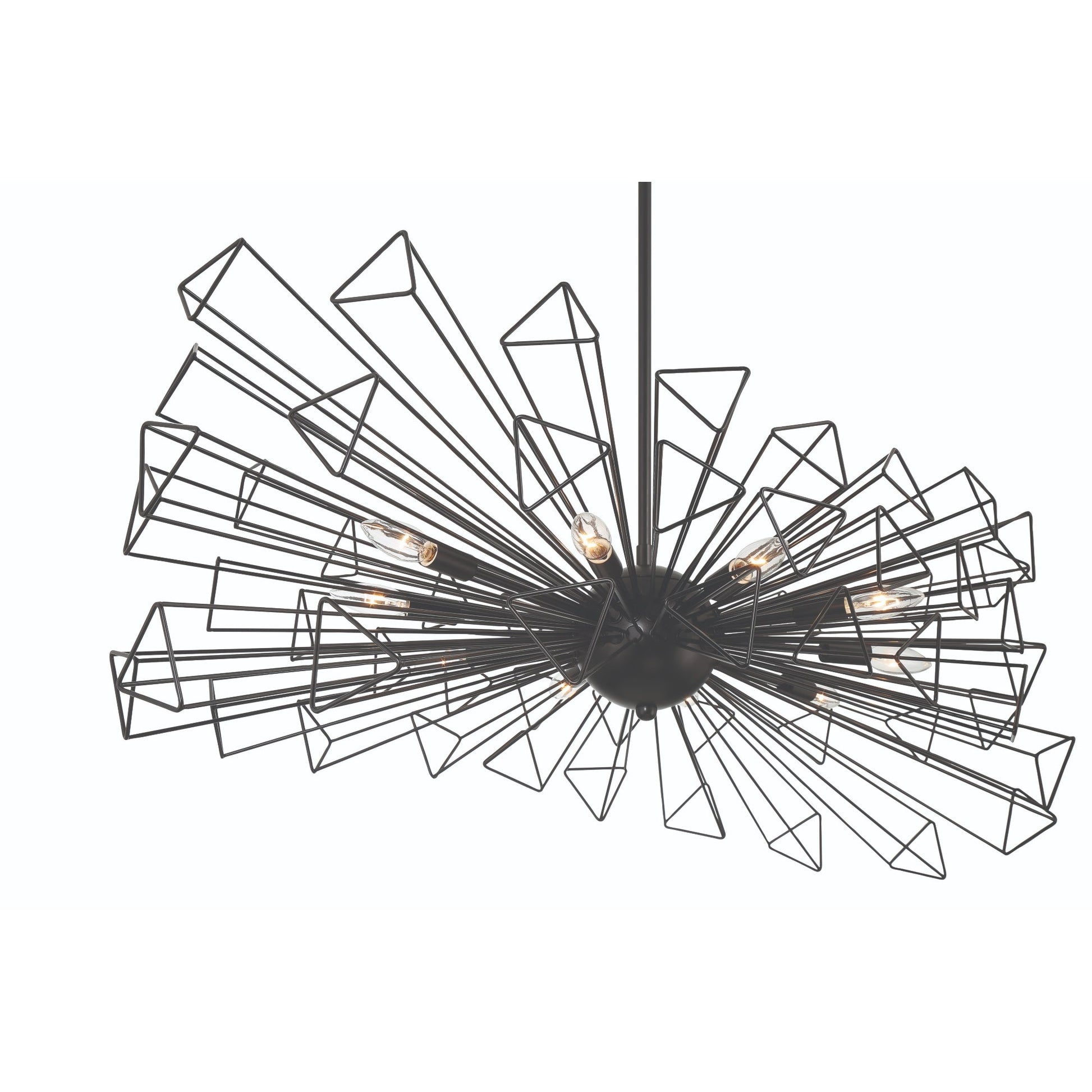 Eurofase Lighting Dendelio 45" 10-Light Incandescent Round Matte Black Chandelier
