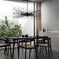 Eurofase Lighting Dendelio 45" 10-Light Incandescent Round Matte Black Chandelier