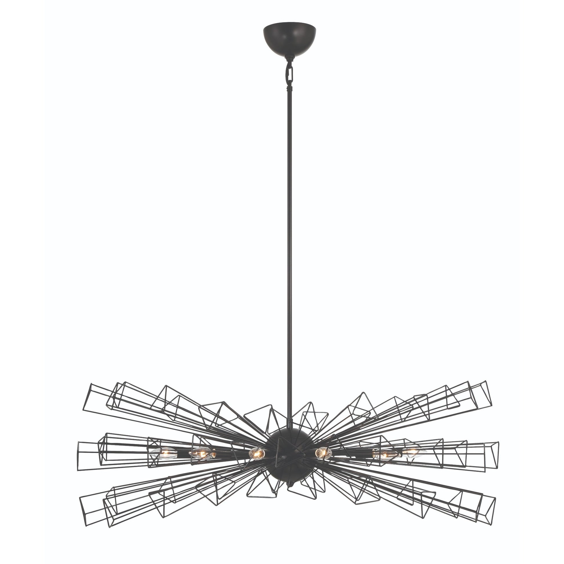 Eurofase Lighting Dendelio 45" 10-Light Incandescent Round Matte Black Chandelier