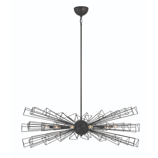 Eurofase Lighting Dendelio 45" 10-Light Incandescent Round Matte Black Chandelier
