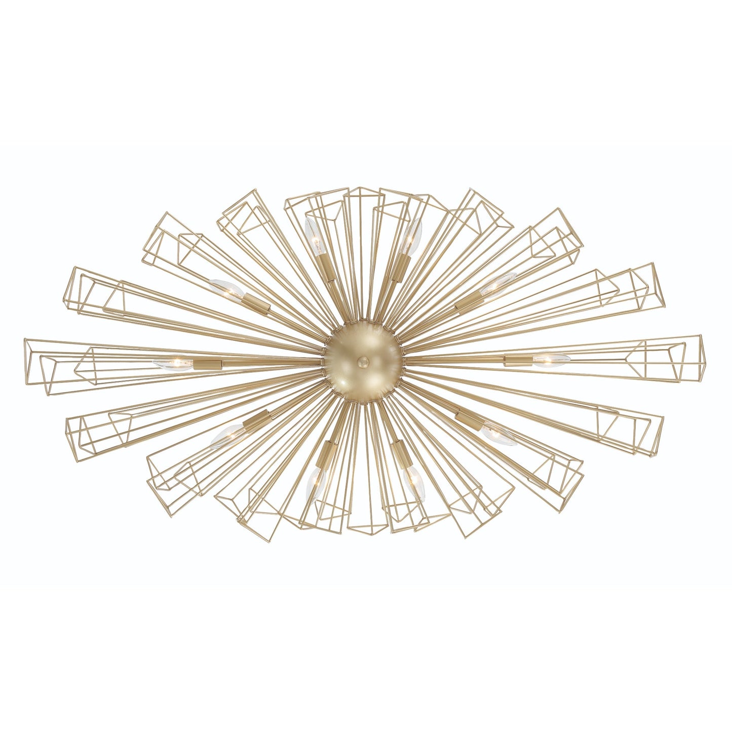 Eurofase Lighting Dendelio 45" 10-Light Incandescent Round Matte Gold Chandelier