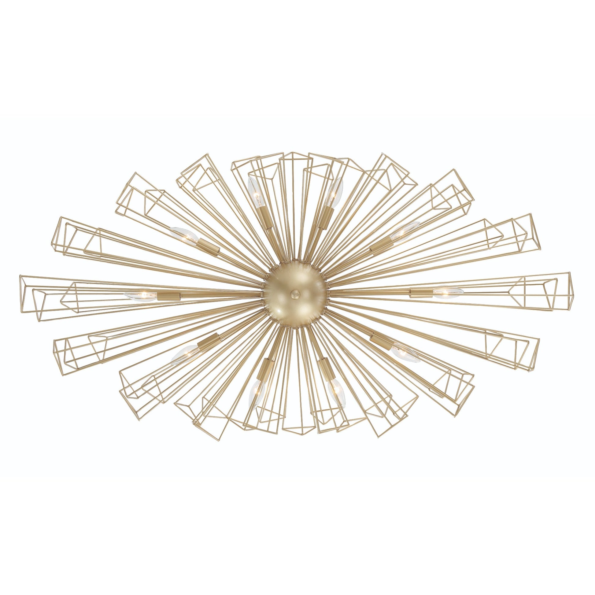Eurofase Lighting Dendelio 45" 10-Light Incandescent Round Matte Gold Chandelier