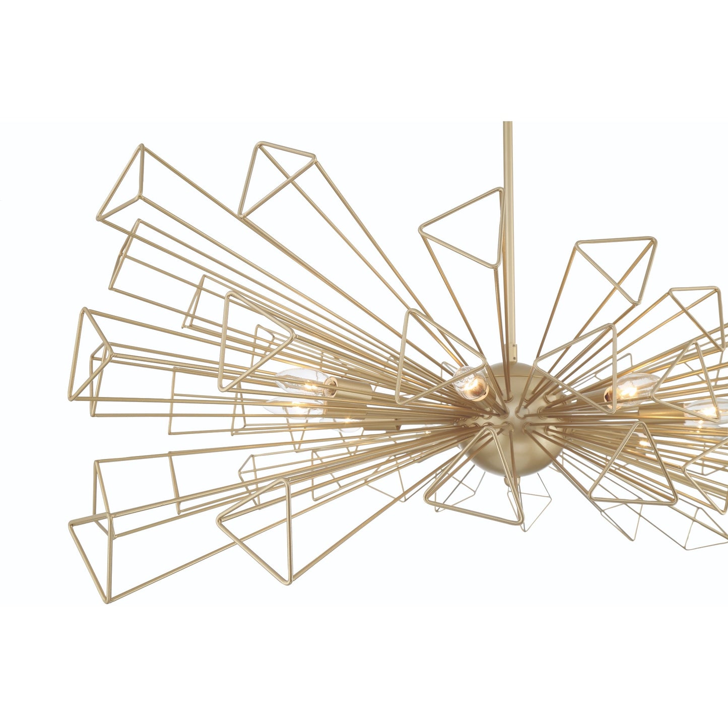 Eurofase Lighting Dendelio 45" 10-Light Incandescent Round Matte Gold Chandelier