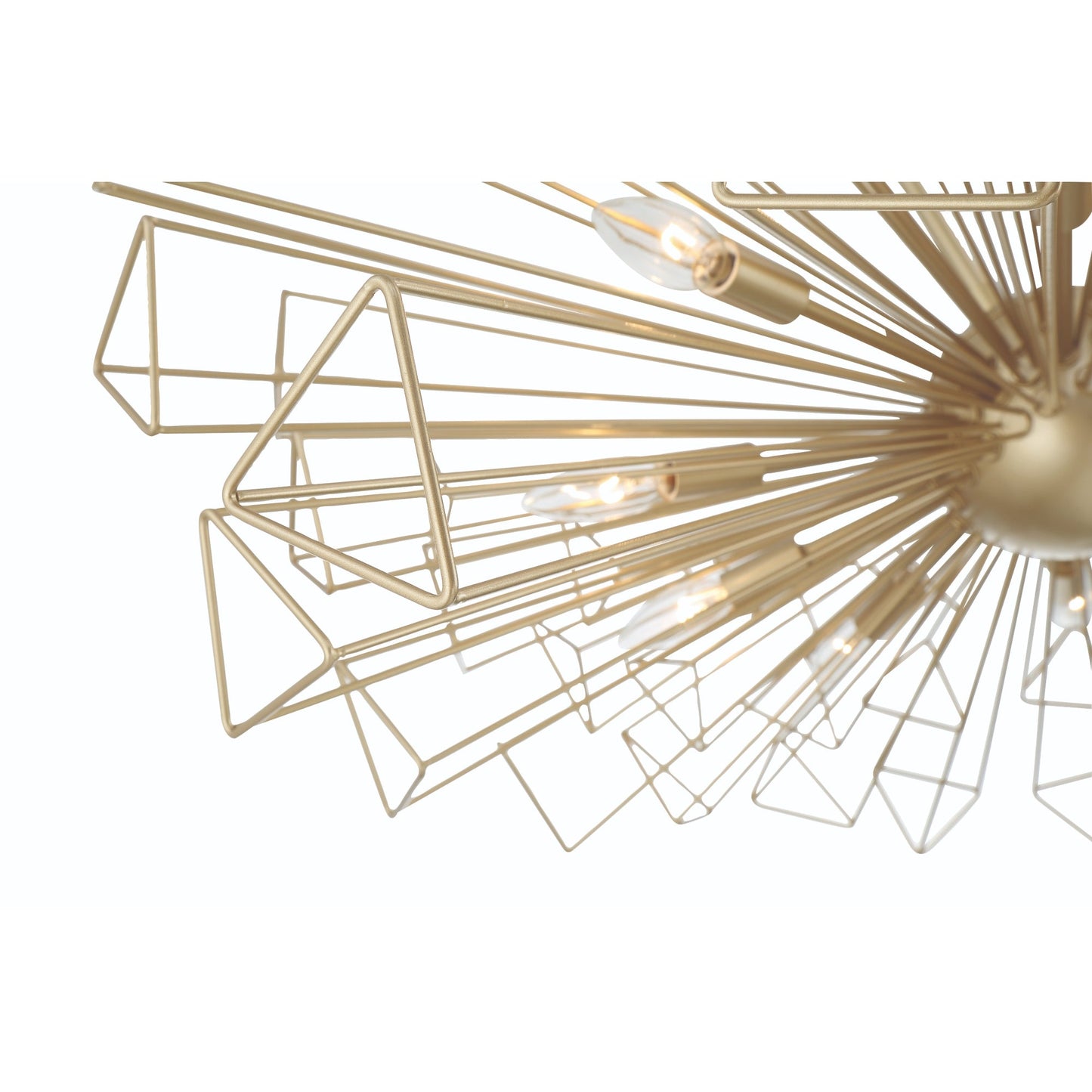 Eurofase Lighting Dendelio 45" 10-Light Incandescent Round Matte Gold Chandelier