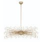 Eurofase Lighting Dendelio 45" 10-Light Incandescent Round Matte Gold Chandelier