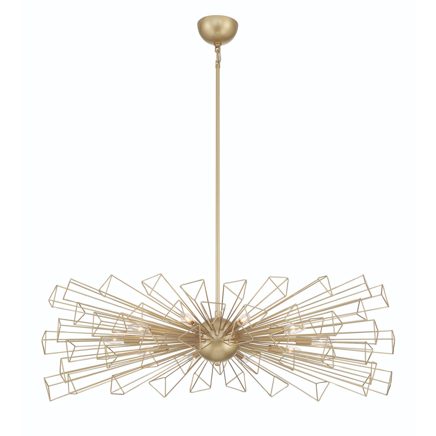 Eurofase Lighting Dendelio 45" 10-Light Incandescent Round Matte Gold Chandelier