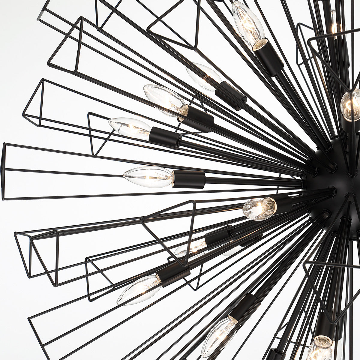 Eurofase Lighting Dendelio 54" 35-Light Incandescent Round Black Chandelier
