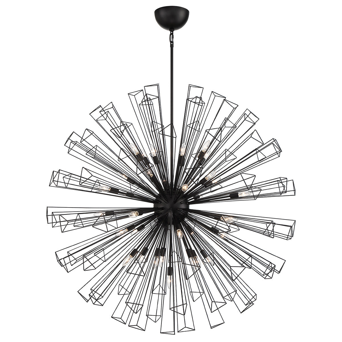 Eurofase Lighting Dendelio 54" 35-Light Incandescent Round Black Chandelier