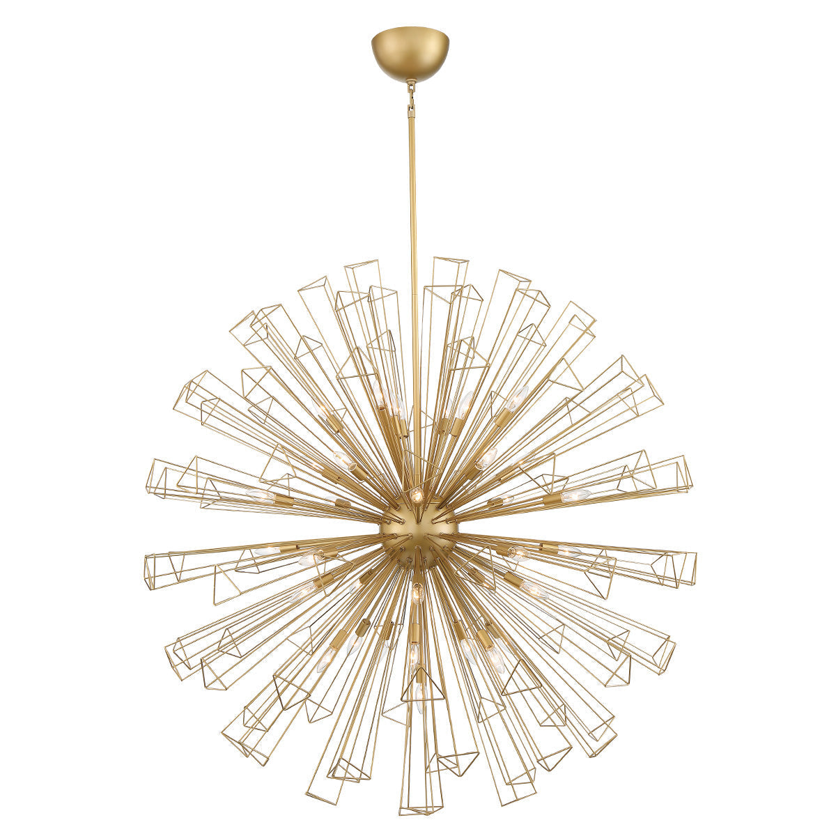 Eurofase Lighting Dendelio 54" 35-Light Incandescent Round Gold Chandelier