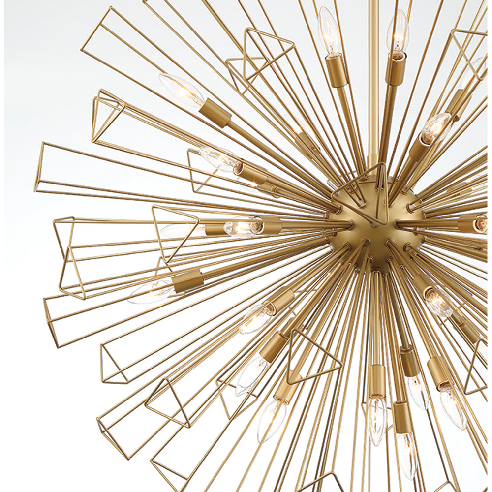 Eurofase Lighting Dendelio 54" 35-Light Incandescent Round Gold Chandelier