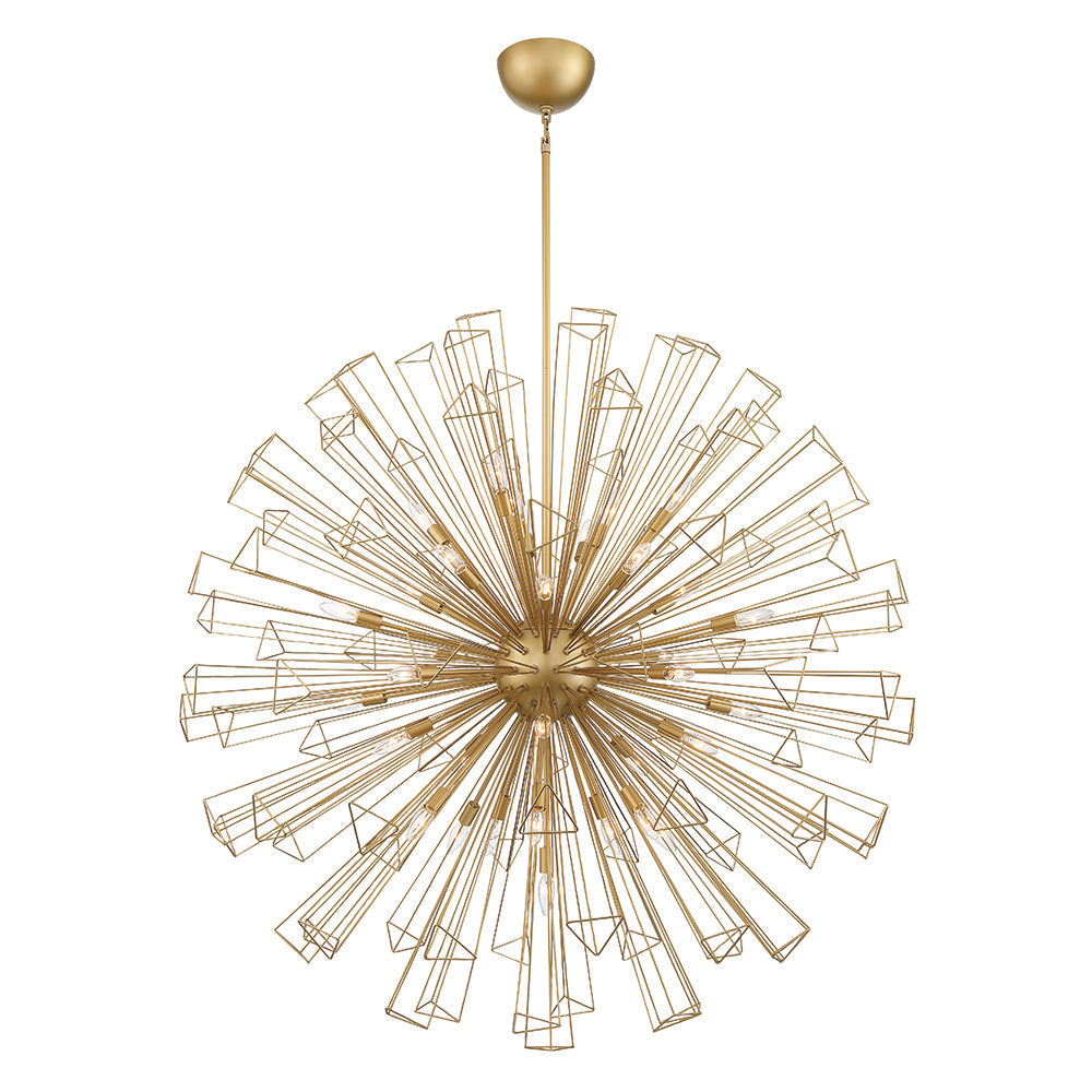 Eurofase Lighting Dendelio 54" 35-Light Incandescent Round Gold Chandelier