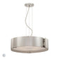 Eurofase Lighting Dervish 22" 5-Light Dimmable Incandescent Satin Nickel Pendant Light With Frosted Glass Shade