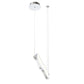 Eurofase Lighting Devonshire 59" Dimmable Integrated LED Metal Linear Chrome Chandelier With White Acrylic Shades