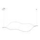 Eurofase Lighting Devonshire 59" Dimmable Integrated LED Metal Linear Chrome Chandelier With White Acrylic Shades