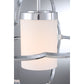 Eurofase Lighting Douville 18" Dimmable Incandescent Chrome Pendant Light With Opal White Glass Shade