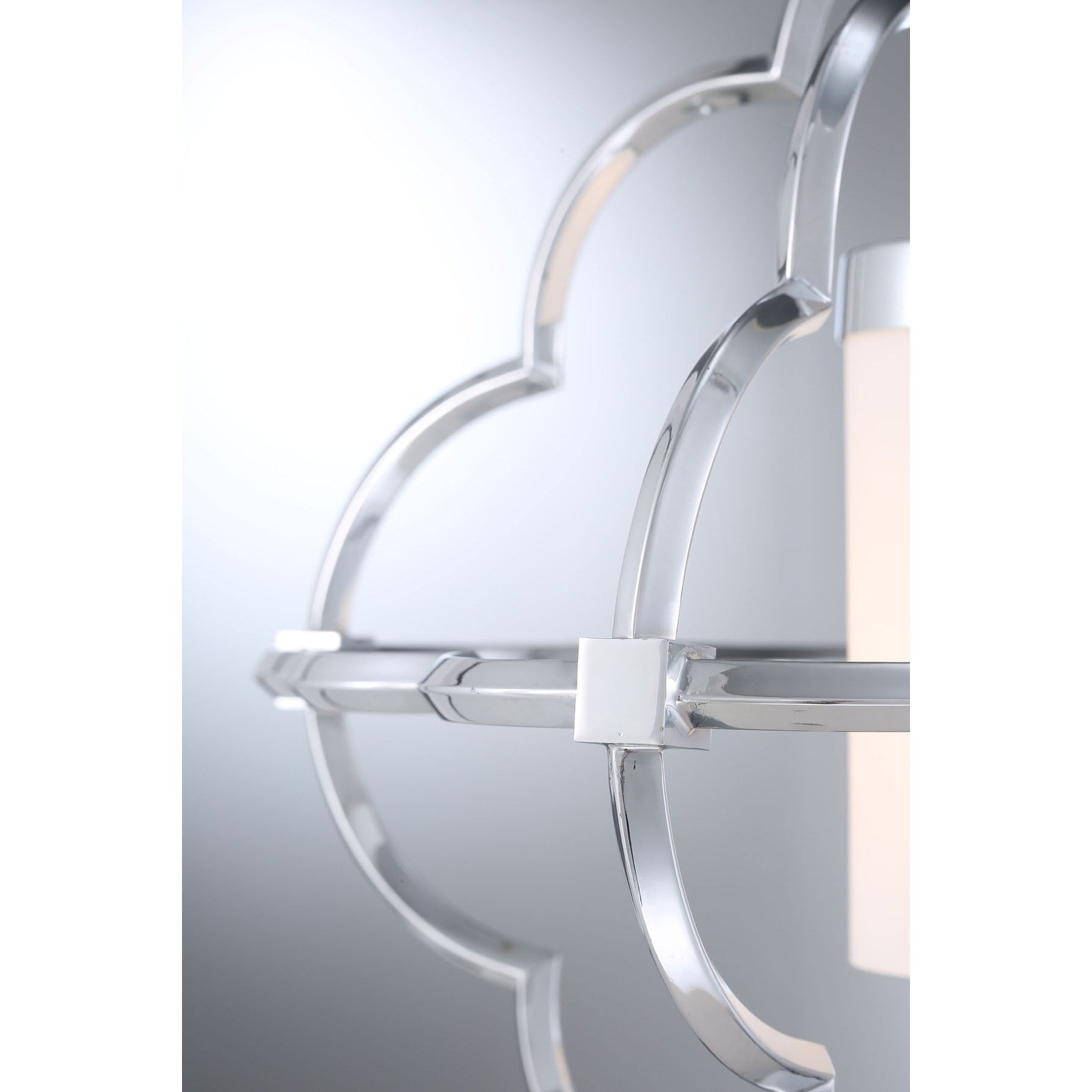 Eurofase Lighting Douville 18" Dimmable Incandescent Chrome Pendant Light With Opal White Glass Shade