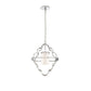 Eurofase Lighting Douville 18" Dimmable Incandescent Chrome Pendant Light With Opal White Glass Shade