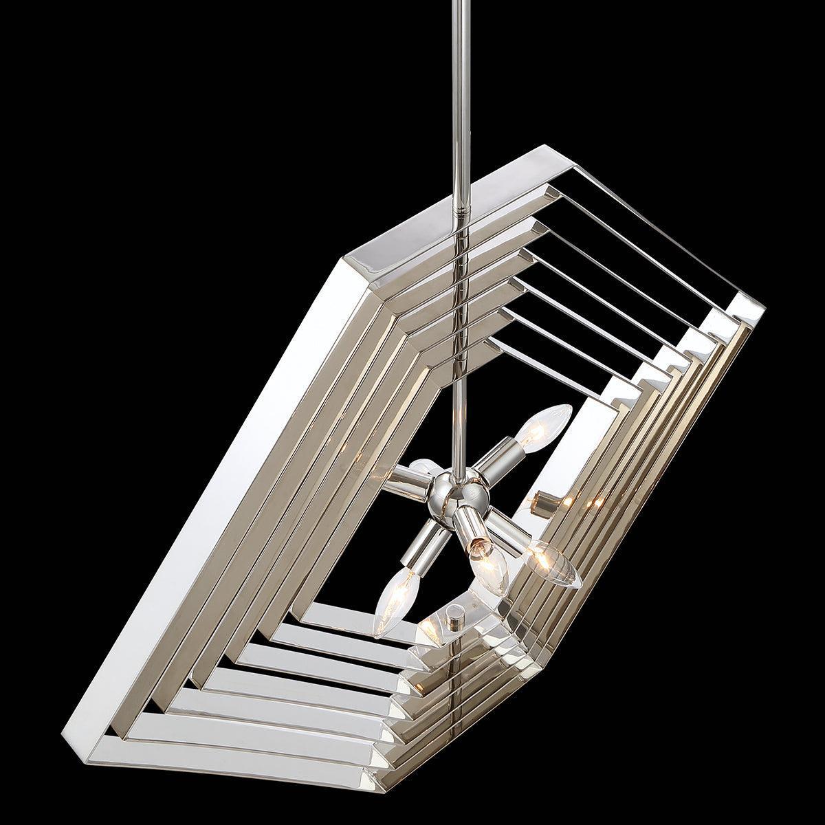 Eurofase Lighting Downtown 33" 6-Light Dimmable Bare Bulb Incandescent Chandelier In Chrome Finish