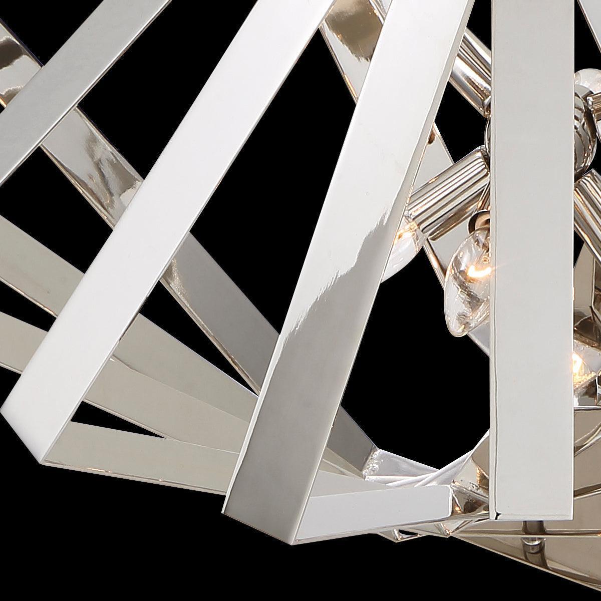 Eurofase Lighting Downtown 33" 6-Light Dimmable Bare Bulb Incandescent Chandelier In Chrome Finish