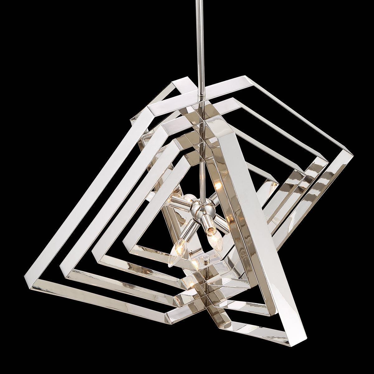 Eurofase Lighting Downtown 33" 6-Light Dimmable Bare Bulb Incandescent Chandelier In Chrome Finish