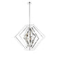 Eurofase Lighting Downtown 33" 6-Light Dimmable Bare Bulb Incandescent Chandelier In Chrome Finish