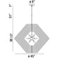Eurofase Lighting Downtown 45" 10-Light Dimmable Bare Bulb Incandescent Chandelier In Chrome Finish