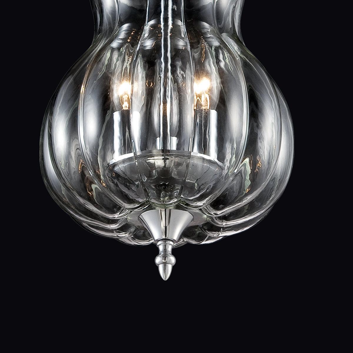 Eurofase Lighting Dupont 9" 3-Light Dimmable Incandescent Chrome Flush Mount With Clear Glass Shade