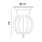 Eurofase Lighting Dupont 9" 3-Light Dimmable Incandescent Chrome Flush Mount With Clear Glass Shade