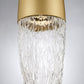 Eurofase Lighting Ecrou 12" 3-Light Dimmable Halogen Matte Gold Chandelier With Textured Clear Glass Shades