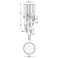 Eurofase Lighting Ecrou 30" 12-Light Dimmable Halogen Matte Black & Gold Chandelier With Textured Clear Glass Shades