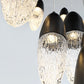 Eurofase Lighting Ecrou 40" 22-Light Dimmable Halogen Matte Black Chandelier With Textured Clear Glass Shades