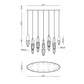 Eurofase Lighting Ecrou 44" 12-Light Dimmable Halogen Matte Gold Oval Chandelier With Textured Clear Glass Shades