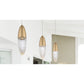 Eurofase Lighting Ecrou 7" Dimmable Halogen Matte Gold Pendant Light With Textured Clear Glass Shade
