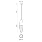 Eurofase Lighting Ecrou 7" Dimmable Halogen Matte Gold Pendant Light With Textured Clear Glass Shade