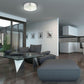 Eurofase Lighting Element 16" Dimmable Integrated LED Brushed Nickel Flush Mount With White Acrylic Shade