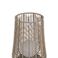 Eurofase Lighting Elice 22" 1-Light Brown Rope Shade Matte Black Pet Weave Portable Outdoor Light