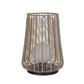 Eurofase Lighting Elice 22" 1-Light Brown Rope Shade Matte Black Pet Weave Portable Outdoor Light