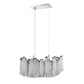 Eurofase Lighting Ellena 30" 5-light Linear Dimmable Halogen Bulb Nickel Chandelier With Crystal Bead Accents