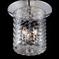 Eurofase Lighting Elli 11" 3-Light Dimmable Incandescent Chrome Flush Mount With Clear Patterned Glass Shade